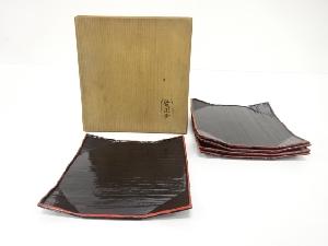 意求堂造　一閑張　銘々皿　5客揃